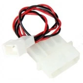 Адаптер Supermicro CBL-0065L 3-pin - 4-pin, 0.1 м, черный, белый коннектор