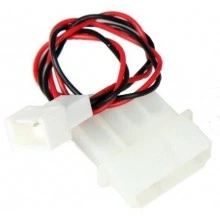Адаптер Supermicro CBL-0065L 3-pin - 4-pin, 0.1 м, черный, белый коннектор