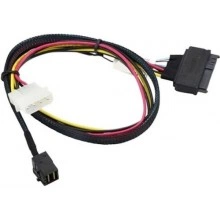 Кабель Supermicro CBL-SAST-0957 55 см MiniSAS HD SFF-8643 - U.2 PCIe SFF-8639 с кабелем питания