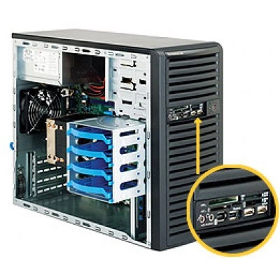 Корпус mATX Supermicro CSE-731D-300B Mini Tower Корпус mATX Supermicro CSE-731D-300B Mini Tower