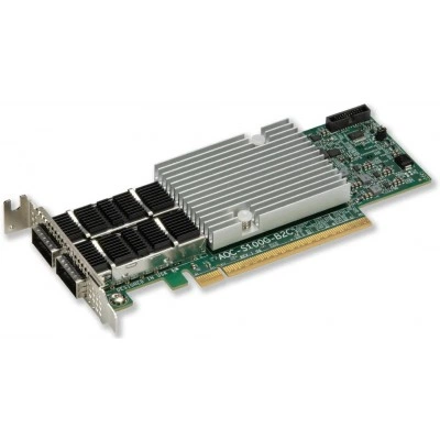 Сетевой адаптер SUPERMICRO AOC-S100GT2-B2C Сетевой адаптер SUPERMICRO AOC-S100GT2-B2C