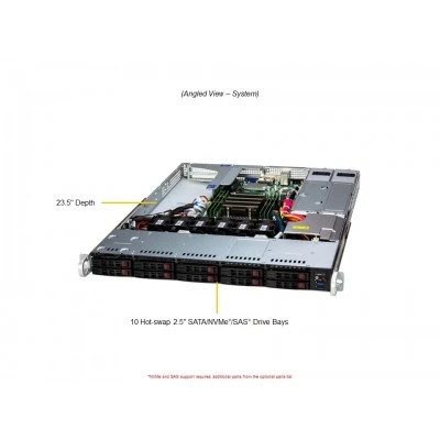 Сервер 1U WIO Supermicro AS-1115SV-WTNRT Сервер 1U WIO Supermicro AS-1115SV-WTNRT