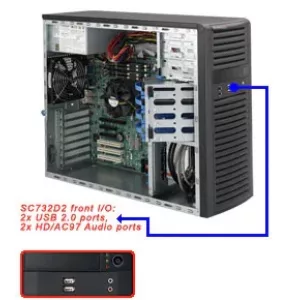 Корпус для сервера Supermicro SC732D2-903B (СУПЕРМИКРО) Корпус для сервера Supermicro SC732D2-903B (СУПЕРМИКРО)