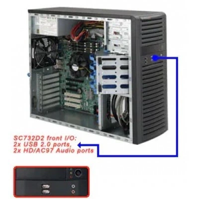 Корпус для сервера Supermicro SC732D2-903B