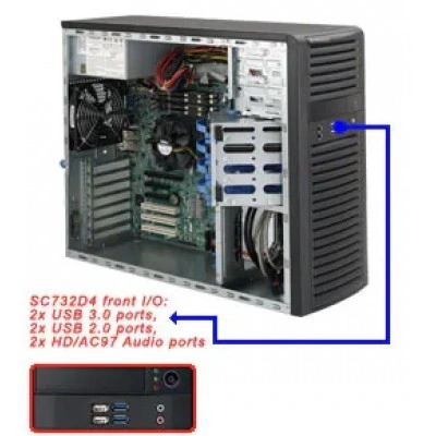 Корпус для сервера Supermicro SC732D4-903B CSE-732D4-903B Корпус для сервера Supermicro SC732D4-903B CSE-732D4-903B