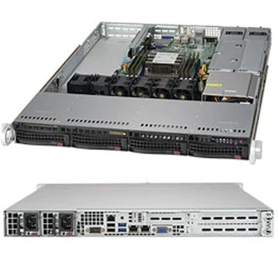 Корпус SuperMicro SC815TQC-R504WB 1U WIO, 4 x 3.5" hot swap bays