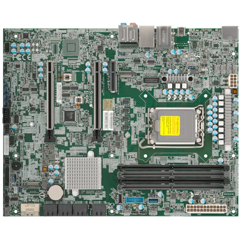 Материнская плата Supermicro MBD-X14SAE, LGA 1851, Intel W880, 4xDDR5, 8xSATA, 2xM.2, 2xPCIe 5.0 x16, HDMI, DisplayPort, 1x2.5Gb LAN, 1x1Gb LAN, ATX