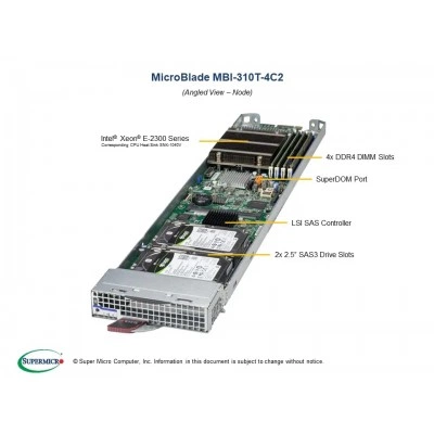 Модуль MicroBlade SUPERMICRO MBI-310T-4C2 Модуль MicroBlade SUPERMICRO MBI-310T-4C2
