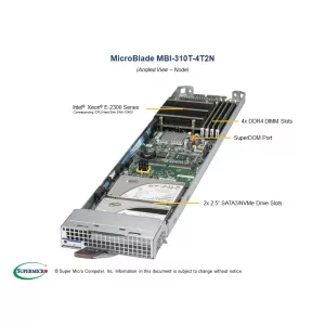 Модуль MicroBlade SUPERMICRO MBI-310T-4T2N (СУПЕРМИКРО) Модуль MicroBlade SUPERMICRO MBI-310T-4T2N (СУПЕРМИКРО)