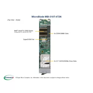 Модуль MicroBlade SUPERMICRO MBI-310T-4T2N (СУПЕРМИКРО) Модуль MicroBlade SUPERMICRO MBI-310T-4T2N (СУПЕРМИКРО)