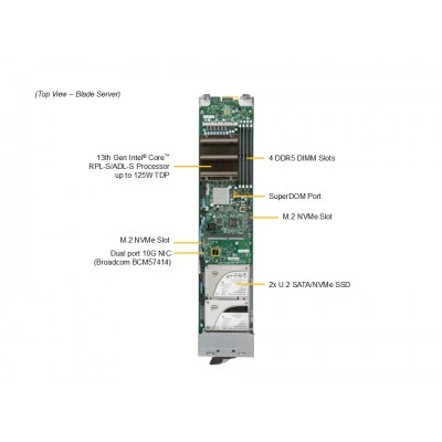 Микроблейд-платформа MicroBlade MBI-311A-1T2N Микроблейд-платформа MicroBlade MBI-311A-1T2N