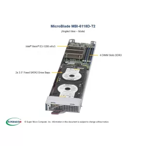 Платформа MicroBlade Supermicro MBI-6118D-T2 (СУПЕРМИКРО) Платформа MicroBlade Supermicro MBI-6118D-T2 (СУПЕРМИКРО)