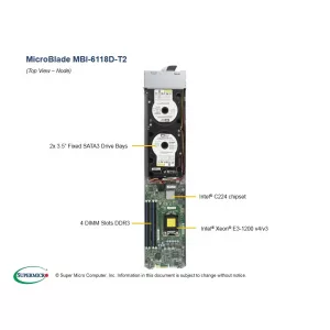 Платформа MicroBlade Supermicro MBI-6118D-T2 (СУПЕРМИКРО) Платформа MicroBlade Supermicro MBI-6118D-T2 (СУПЕРМИКРО)