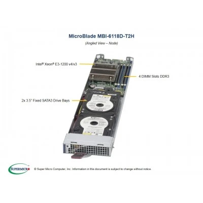 Платформа MicroBlade MBI-6118D-T2H SUPERMICRO MBI-6118D-T2H Платформа MicroBlade MBI-6118D-T2H SUPERMICRO MBI-6118D-T2H