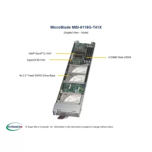Модуль MicroBlade Supermicro MBI-6118G-T41X (СУПЕРМИКРО) Модуль MicroBlade Supermicro MBI-6118G-T41X (СУПЕРМИКРО)