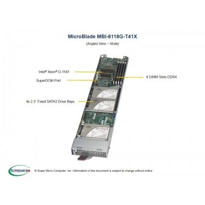 Модуль MicroBlade Supermicro MBI-6118G-T41X Модуль MicroBlade Supermicro MBI-6118G-T41X