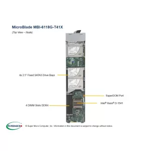 Модуль MicroBlade Supermicro MBI-6118G-T41X (СУПЕРМИКРО) Модуль MicroBlade Supermicro MBI-6118G-T41X (СУПЕРМИКРО)