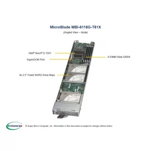 Платформа MicroBlade Supermicro MBI-6118G-T81X (СУПЕРМИКРО) Платформа MicroBlade Supermicro MBI-6118G-T81X (СУПЕРМИКРО)