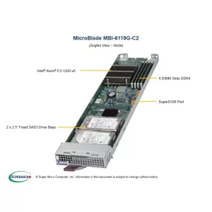 Модуль MicroBlade Supermicro MBI-6119G-C2 (СУПЕРМИКРО) Модуль MicroBlade Supermicro MBI-6119G-C2 (СУПЕРМИКРО)