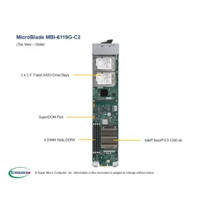 Модуль MicroBlade Supermicro MBI-6119G-C2 (СУПЕРМИКРО) Модуль MicroBlade Supermicro MBI-6119G-C2 (СУПЕРМИКРО)