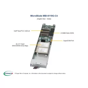 Платформа MicroBlade Supermicro MBI-6119G-C4 (СУПЕРМИКРО) Платформа MicroBlade Supermicro MBI-6119G-C4 (СУПЕРМИКРО)