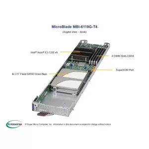 Платформа MicroBlade Supermicro MBI-6119G-T4 (СУПЕРМИКРО) Платформа MicroBlade Supermicro MBI-6119G-T4 (СУПЕРМИКРО)