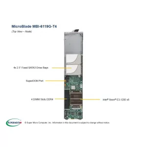 Платформа MicroBlade Supermicro MBI-6119G-T4 (СУПЕРМИКРО) Платформа MicroBlade Supermicro MBI-6119G-T4 (СУПЕРМИКРО)
