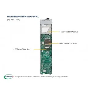 Платформа MicroBlade MBI-6119G-T8HX Supermicro (СУПЕРМИКРО) Платформа MicroBlade MBI-6119G-T8HX Supermicro (СУПЕРМИКРО)
