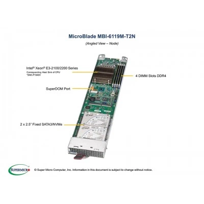 Модуль MicroBlade MBI-6119M-T2N SUPERMICRO MBI-6119M-T2N Модуль MicroBlade MBI-6119M-T2N SUPERMICRO MBI-6119M-T2N