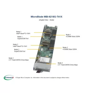Модуль MicroBlade Supermicro MBI-6218G-T41X (СУПЕРМИКРО) Модуль MicroBlade Supermicro MBI-6218G-T41X (СУПЕРМИКРО)
