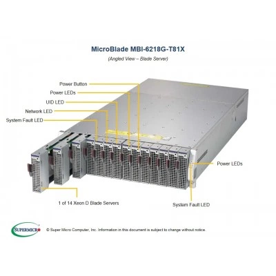 Платформа MicroBlade Supermicro MBI-6218G-T81X Платформа MicroBlade Supermicro MBI-6218G-T81X