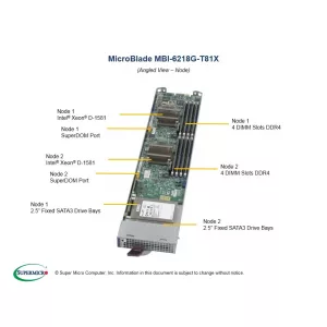 Платформа MicroBlade Supermicro MBI-6218G-T81X (СУПЕРМИКРО) Платформа MicroBlade Supermicro MBI-6218G-T81X (СУПЕРМИКРО)