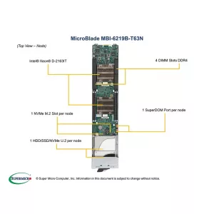 Модуль MicroBlade Supermicro MBI-6219B-T63N (СУПЕРМИКРО) Модуль MicroBlade Supermicro MBI-6219B-T63N (СУПЕРМИКРО)