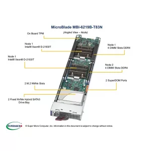 Микромодуль MicroBlade Supermicro MBI-6219B-T83N (СУПЕРМИКРО) Микромодуль MicroBlade Supermicro MBI-6219B-T83N (СУПЕРМИКРО)
