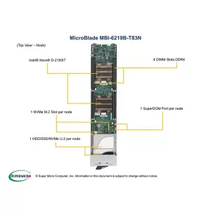 Микромодуль MicroBlade Supermicro MBI-6219B-T83N (СУПЕРМИКРО) Микромодуль MicroBlade Supermicro MBI-6219B-T83N (СУПЕРМИКРО)