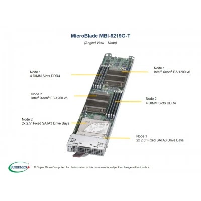Модуль MicroBlade Supermicro MBI-6219G-T Модуль MicroBlade Supermicro MBI-6219G-T