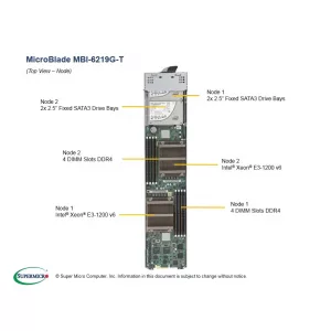 Модуль MicroBlade Supermicro MBI-6219G-T (СУПЕРМИКРО) Модуль MicroBlade Supermicro MBI-6219G-T (СУПЕРМИКРО)