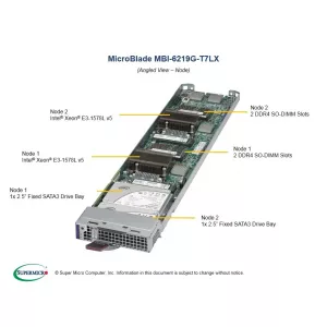 Модуль MicroBlade Supermicro MBI-6219G-T7LX (СУПЕРМИКРО) Модуль MicroBlade Supermicro MBI-6219G-T7LX (СУПЕРМИКРО)