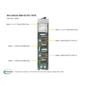 Модуль MicroBlade Supermicro MBI-6219G-T8HX (СУПЕРМИКРО) Модуль MicroBlade Supermicro MBI-6219G-T8HX (СУПЕРМИКРО)