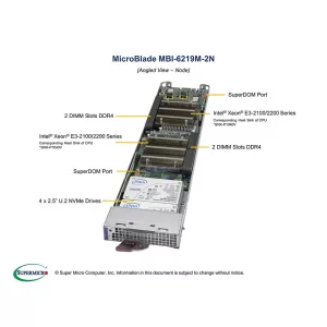 Слэйд MicroBlade Supermicro MBI-6219M-2N (СУПЕРМИКРО) Слэйд MicroBlade Supermicro MBI-6219M-2N (СУПЕРМИКРО)
