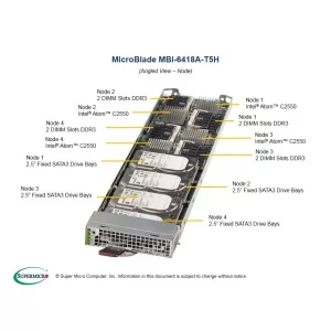 Модуль MicroBlade Supermicro MBI-6418A-T5H (СУПЕРМИКРО) Модуль MicroBlade Supermicro MBI-6418A-T5H (СУПЕРМИКРО)