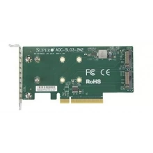 Плата расширения SUPERMICRO AOC-SLG3-2M2-O