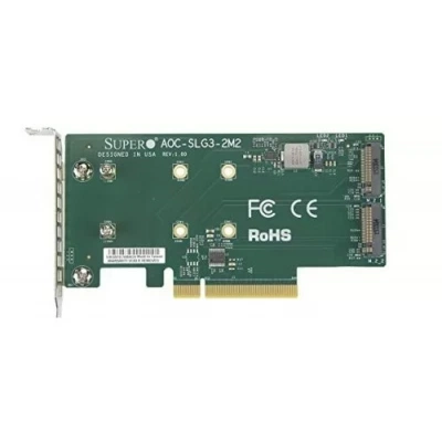 Плата расширения SUPERMICRO AOC-SLG3-2M2-O Плата расширения SUPERMICRO AOC-SLG3-2M2-O