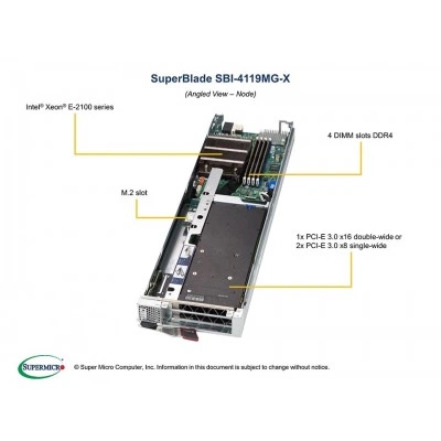 Блейд-платформа Supermicro SBI-4119MG-X Блейд-платформа Supermicro SBI-4119MG-X