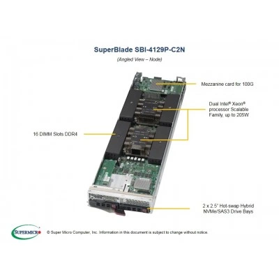 Блейд-платформа SBI-4129P-C2N SUPERMICRO SBI-4129P-C2N Блейд-платформа SBI-4129P-C2N SUPERMICRO SBI-4129P-C2N