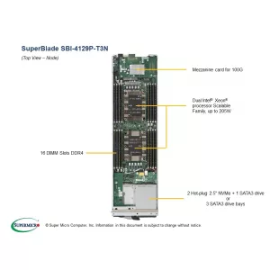 Лезвийный сервер SBI-4129P-T3N Supermicro (СУПЕРМИКРО) Лезвийный сервер SBI-4129P-T3N Supermicro (СУПЕРМИКРО)