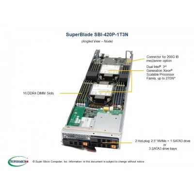 Платформа SuperBlade SBI-420P-1T3N SUPERMICRO SBI-420P-1T3N Платформа SuperBlade SBI-420P-1T3N SUPERMICRO SBI-420P-1T3N