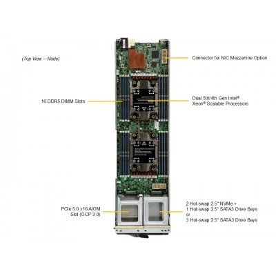 Платформа SuperBlade SBI-421E-1T3N Supermicro SBI-421E-1T3N Платформа SuperBlade SBI-421E-1T3N Supermicro SBI-421E-1T3N