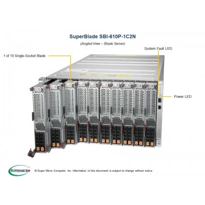 Суперблейд-платформа Supermicro SBI-610P-1C2N Суперблейд-платформа Supermicro SBI-610P-1C2N