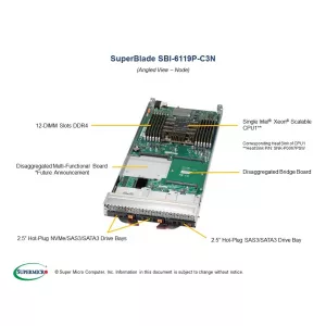 Однопроцессорный blade-модуль Supermicro SBI-6119P-C3N (СУПЕРМИКРО) Однопроцессорный blade-модуль Supermicro SBI-6119P-C3N (СУПЕРМИКРО)